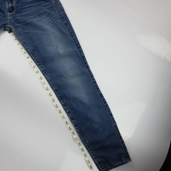 ReRock For Express Blue Denim Womens Size 6 Regular Low Rise Legging - Picture 8 of 12